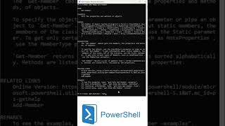 PowerShell beginner tips and tricks Get-Member #beginner #powershell #practice #shorts