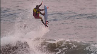 Christian Fletcher and Greyson Fletcher Surf The Wedge