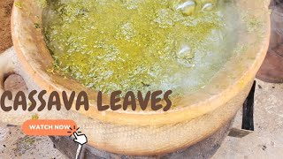 East African Style HOW to cook CASSAVA leaves /SOMBE