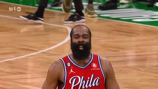 James Harden with a Game Winner vs. the Celtics in game 1!