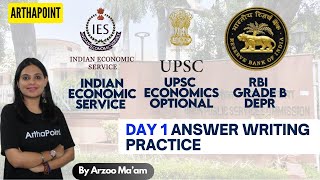 Answer Writing Practice | Indian Economic Service | IAS Economics Optional | RBI DEPR Phase 2 |Day 1