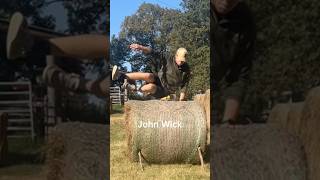 How to Get Over a Hay Bale 👨‍🌾 #howto #challenge #impressions