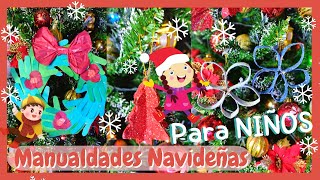 ⭐🎄Decoraciones NAVIDEÑAS para NIÑOS muy FACILES/Hazlo con tus niños!