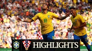 BRASIL 2-0 CROATIA - All Goals & Extended Highlights - 03/06/2018 HD