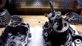 Crankshaft Install and Crankcase Assembly - 1976 Honda MR175 Elsinore