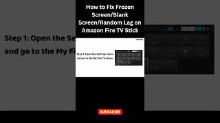 How to Fix Frozen Screen/Blank Screen/Random Lag #shorts #shortvideo #amazonfiretv