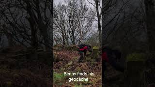 Benny finds his geocache!