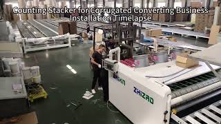 Installation Timelapse-Vibrating Waste Cleaner Stacker For Machine Packaging Carton Counting