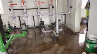 Booster pumps of chlorine all leakage #chlorine #building #booster #pump #wtp #rectification #work