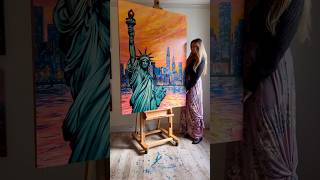 A closer look at “Lady Liberty.” Original release Nov 22! #art #artist #painting #shorts #trending