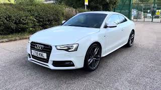 2015 Audi A5 2.0 TDi S Line Automatic Glacier White Metallic + 20" ALLOYS + DVD PLAYER + BLACK PACK