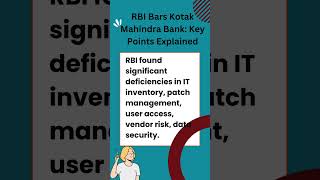 RBI Bars Kotak Mahindra Bank: Key Points Explained #trends556