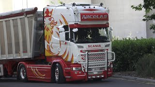 SPECIAL TRUCKSPOTTING Moisson 2022  - V8 sound open pipe and more