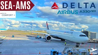 DELTA AIRLINES COMFORT+ | AIRBUS A330-900neo REVIEW | SEATTLE - AMSTERDAM | TRIPREPORT 4K ULTRA HD