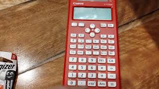 Canon F-717SGA Scientific Calculator REPLACE BATTERY & RESET TO FACTORY DEFAULT SETTINGS