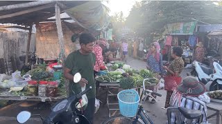 Sunrise Market in Kampong Cham Province, Cambodia