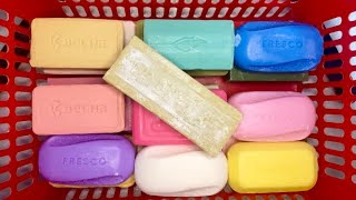 ASMR 🧼🔥🫶🏻Cutting dry soap 🔪Резка сухого мыла 💚🤍🩵💛💙❤️🧡🩷