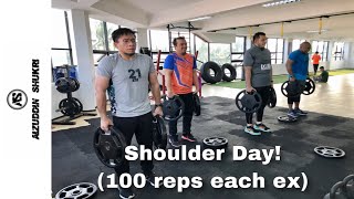 Shoulder Workout (100 reps each ex.) | AJAS WELLNESS FUNCTIONAL GYM