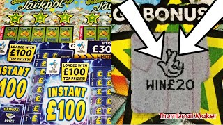 Scratch card..NEW £20.000 JACKPOT 🍀NEW INSTANT £100 🍀WINNING 777🍀FULL OF £500🍀BINGO 🍀😊😊