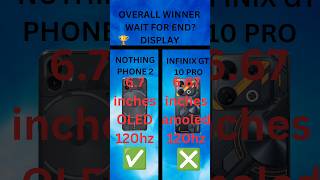 infinix gt 10 pro vs nothing phone 2 overall winner ? #shorts #ytshorts