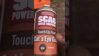 SCAG 48” mower needs to be fixed 50 epoxy/50 tigers eye paint part 5