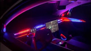 NEW Model 3/Y Laser Ambient Lighting Kit | MUST Have Accessory and Mods