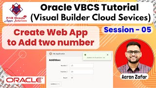 5. Create a web app in VBCS to add to number | VBCS Tutorial