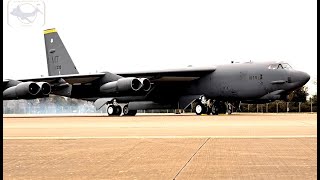 69th Bomb Squadron B-52H Stratofortress's land at RAF Fairford as Russia invades Ukraine.