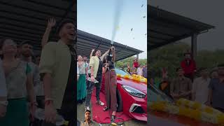 new car celebration #automobile #gaming#love #car #carlover #bmwz4m40i #harharmahadev#bmw #waterfall