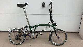 Brompton M6L 6 speed Folding Bike In British Racing Green 1