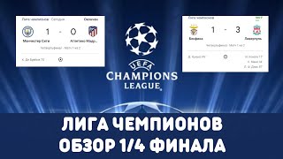 Лига Чемпионов 21/22. Обзор матчей 1/4 финала. Бенфика Ливерпуль, Ман Сити Атлетико. Первый матч