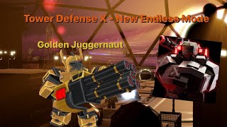 TOWER DEFENSE X NEW UPDTE - FIRST ATTEMPT ON ENDLESS MODE IN DUO, WAVE 56 - GOLDEN JUGGERNAUT TOWER