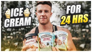 Only Eating ICE CREAM for 24 hours!! (The 3k Challenge)