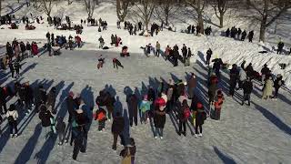 2 artists of Le Patin Libre at Lafontaine Park, Montréal