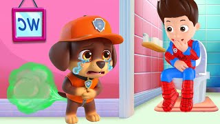 Why RYDER Not Open The Toilet For Zuma? What is going on?  So Sad Story | Paw Patrol 3D Animation