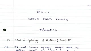 BPSC 111 solved handwritten assignment 2023-2024 | BPSC 111 solved assignment in English 2023-2024 |