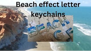 Beach effect resin letter keychains#beginners #resinart .