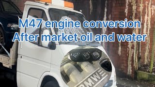 DIY oil pressure and water temperature bmw m47 m57 320d e46 transit smiley conversion