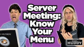 Server Meeting: Know Your Menu