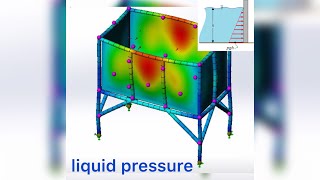 Solidworks Simulation - hydrostatic pressure-سيموليشن بالعربي- الضغط الستاتيكي في الخزانات