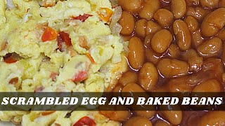 SCRAMBLED EGG AND BAKED BEANS