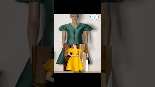 HOW TO MAKE AN A-LINE DRESS WITH PUFF SLEEVES #youtubecreatorscommunity #shorts