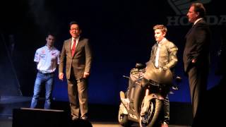 Dani Pedrosa and Marc Marquez introduce the RC231V S at EICMA2014