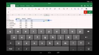 Excel for Android tablet - Getting started