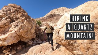 Climbing a mountain made of QUARTZ! Bisha Saudi Arabia بيشة‎ الصايره البيضاء Al-Sayra Al-Bayda