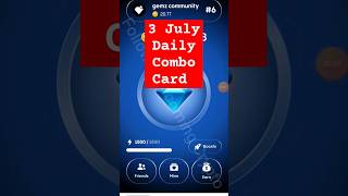 Gemz daily combo cards | 3 July Gemz daily combo #gemzdailycombo #gemzcoin