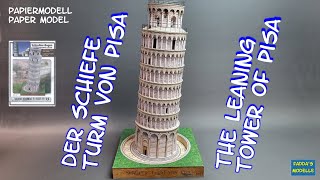 Schiefer Turm von Pisa / Leaning tower of pisa - Kartonmodell/Cardboard model - Schreiber Verlag