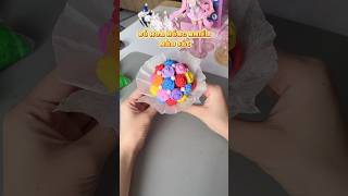 Làm BÓ HOA HỒNG nhiều màu sắc từ đất sét đơn giản nhất 😍 | Bò Cutie #diy #handmade #shorts