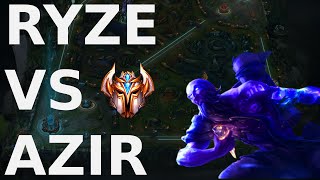 RANK 1 CHALLENGER RYZE CARRIES RANKED GAME │ RYZE VS AZIR