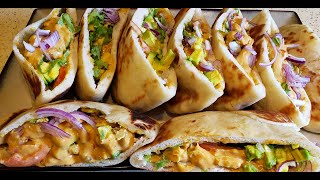 Chicken Pita sandwich , stuffed chicken in pita bread